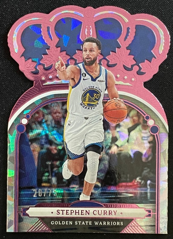 Stephen Curry 2022-23 Panini Crown Royale Crystal Pink 28/75 #45