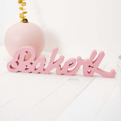 Wooden Bakery Plate Pink Supporting Plate Home Furniture Modern Plate Declea - Picture 2 of 19