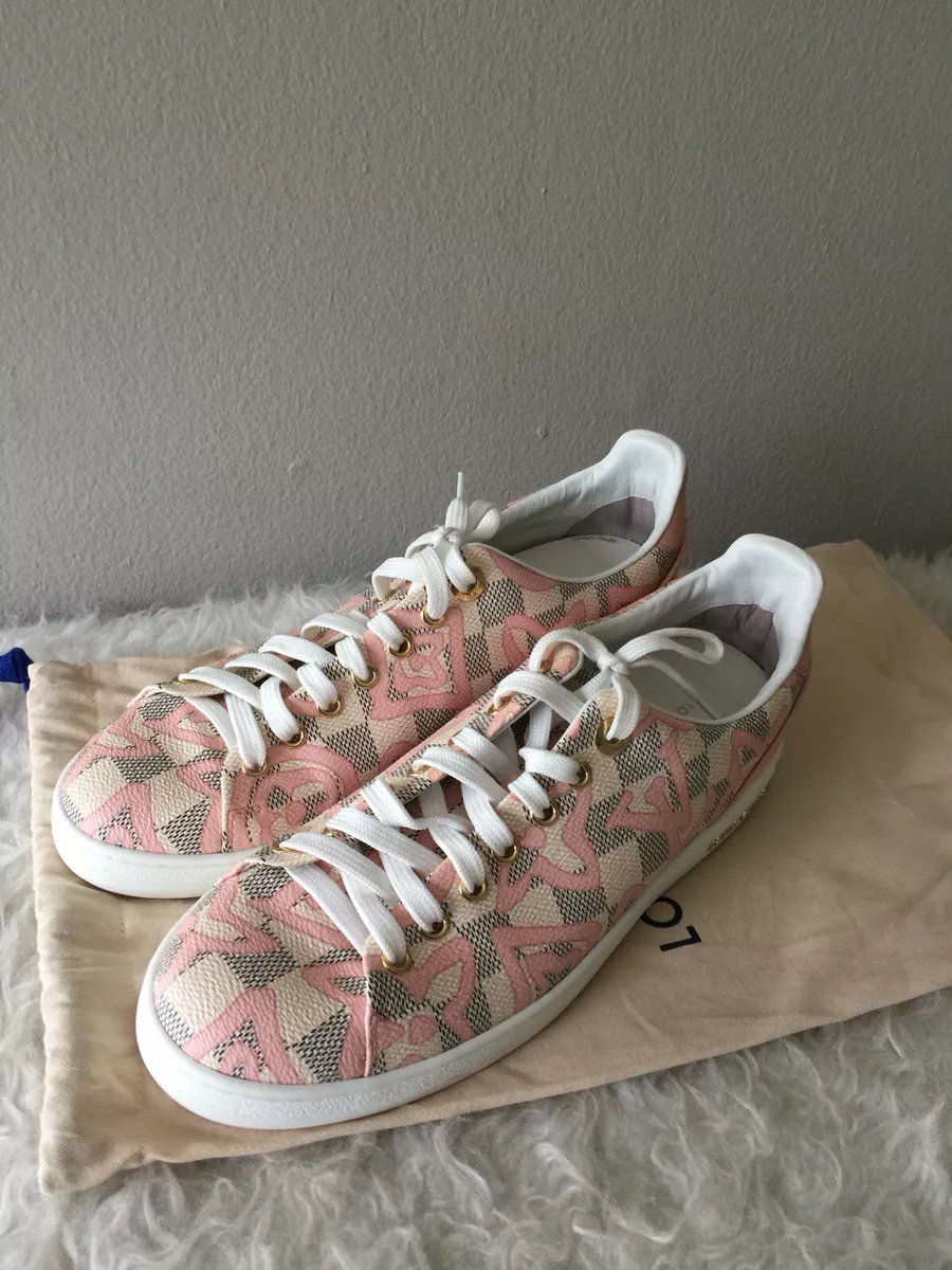 Shop Louis Vuitton DAMIER AZUR Women's Pink Shoes