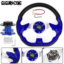 12.5 Universal Blue D Shape Racing Steering Wheel Quick Release Adapter Kit