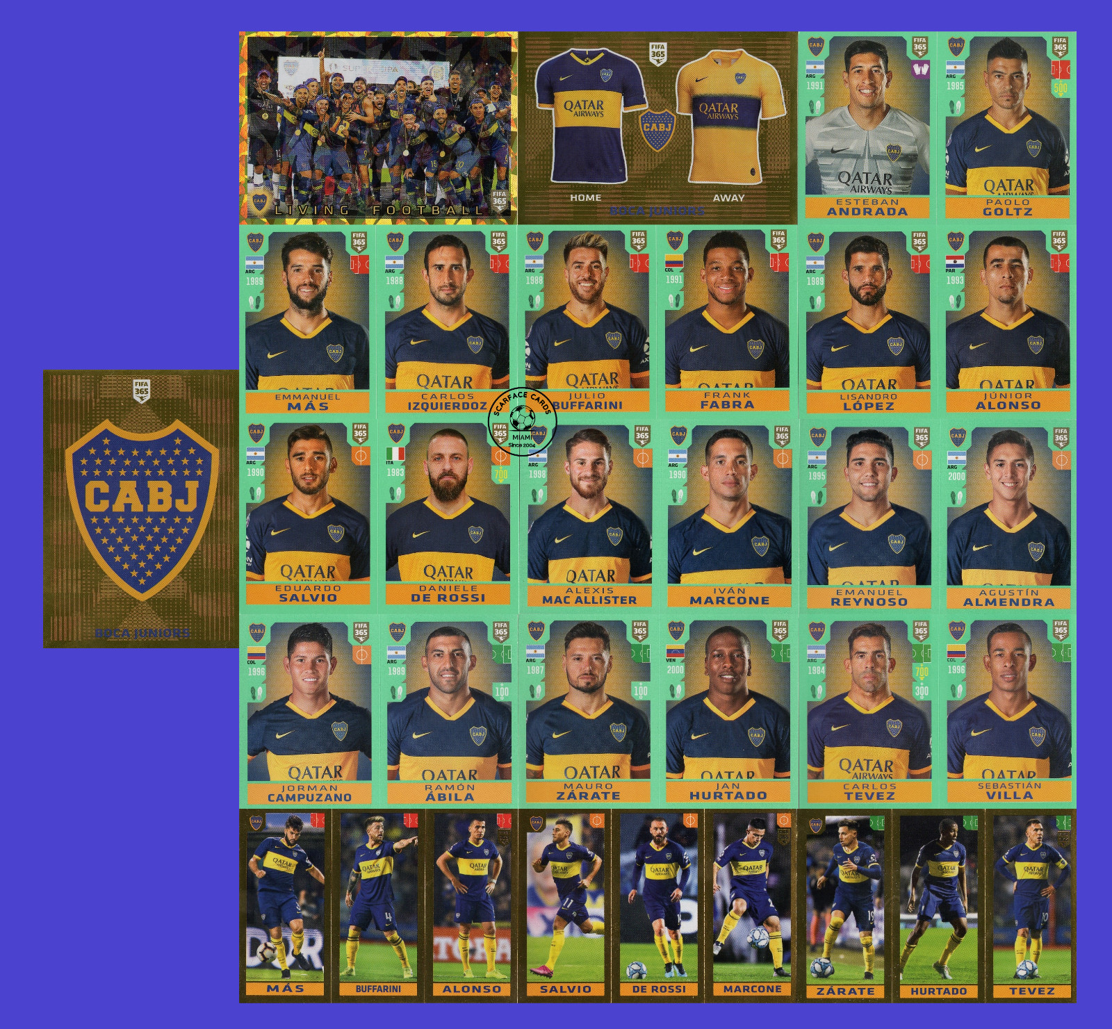 Panini FIFA 365 2020 Stickers Boca Juniors