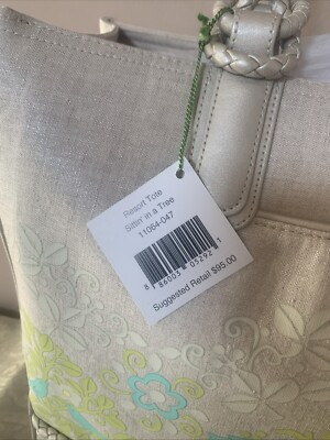 Vera Bradley Retired SITTIN IN A TREE RESORT TOTE Canvas XL Beach Travel  Bag NWT