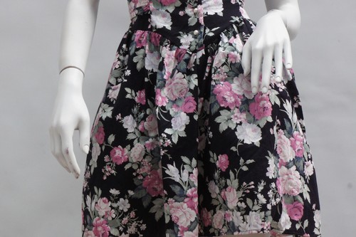 Mini Vestido Vintage Años 90 Estampado Floral Cottagecore Romántico Boho Retro - Imagen 7 de 12