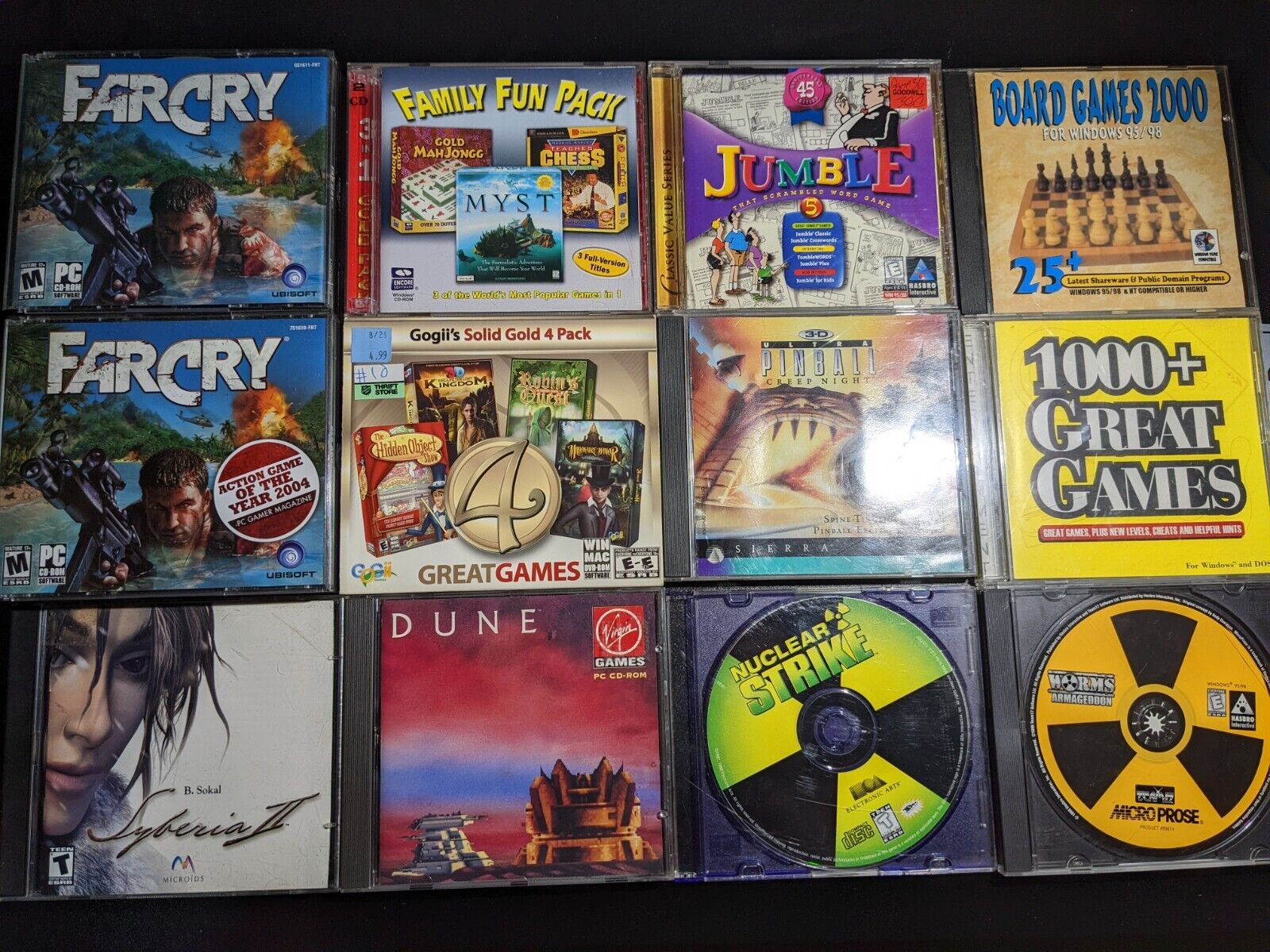 LOT OF 9 Vintage 1990-2000s PC CD-ROM Games, Music, and others USED  74299403101