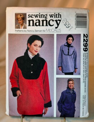 Pattern Misses Pullover Fleece Top Size 8-22 McCalls 2299