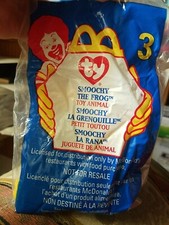 Ty TEENIE Beanie Baby SMOOCHY the FROG 3 McDonald's 1999 Happy Meal Toy New