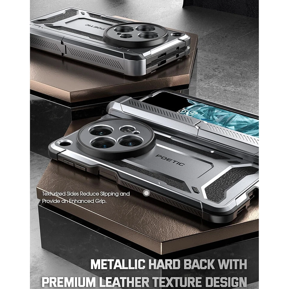 For OnePlus Open/Oppo Find N3 Case Poetic Built-in Screen Kickstand Rugged Cover - Image 3 of 4