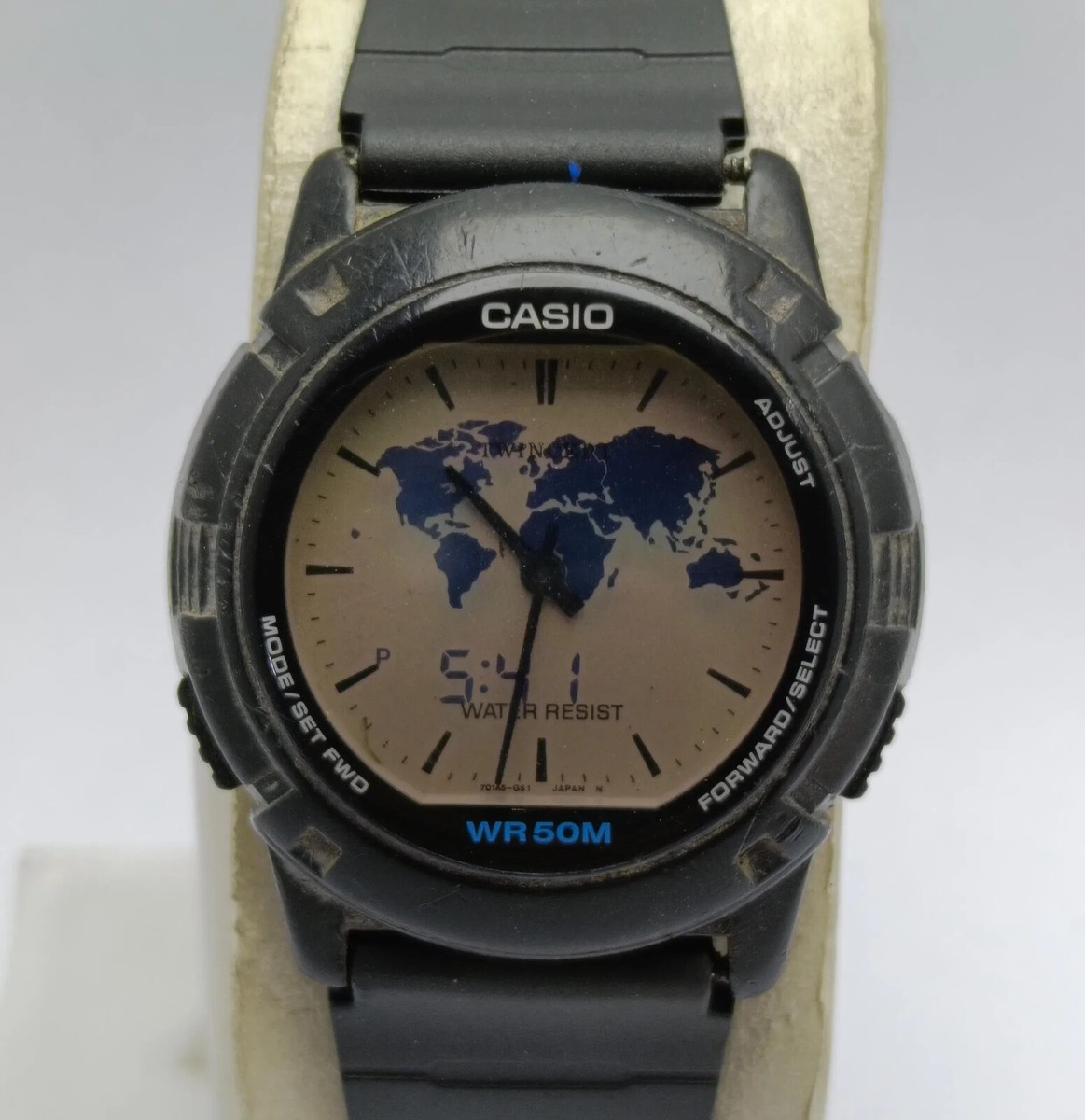 Casio Data Bank Twincept World Time 1349 Quartz ABX-20 Ana Digi
