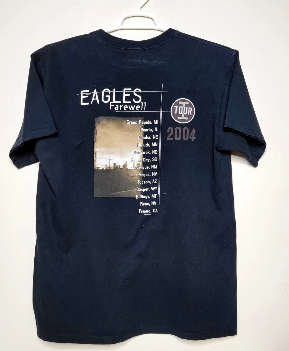 Vintage Eagles Farewell Tour Band Black T Shirt Sz Large