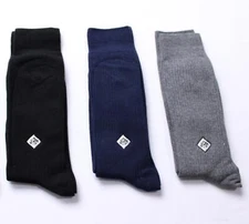 Nice Laundry Men's 3-Pack Personal Edition Luxe Ribbed Socks AC2 Multi Size 7-13