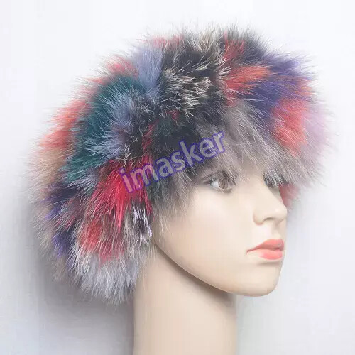 Damen Echtfell Schal warm weich Strick elastisch Echtfell Stirnband Naturfell Schals - Bild 21 von 52