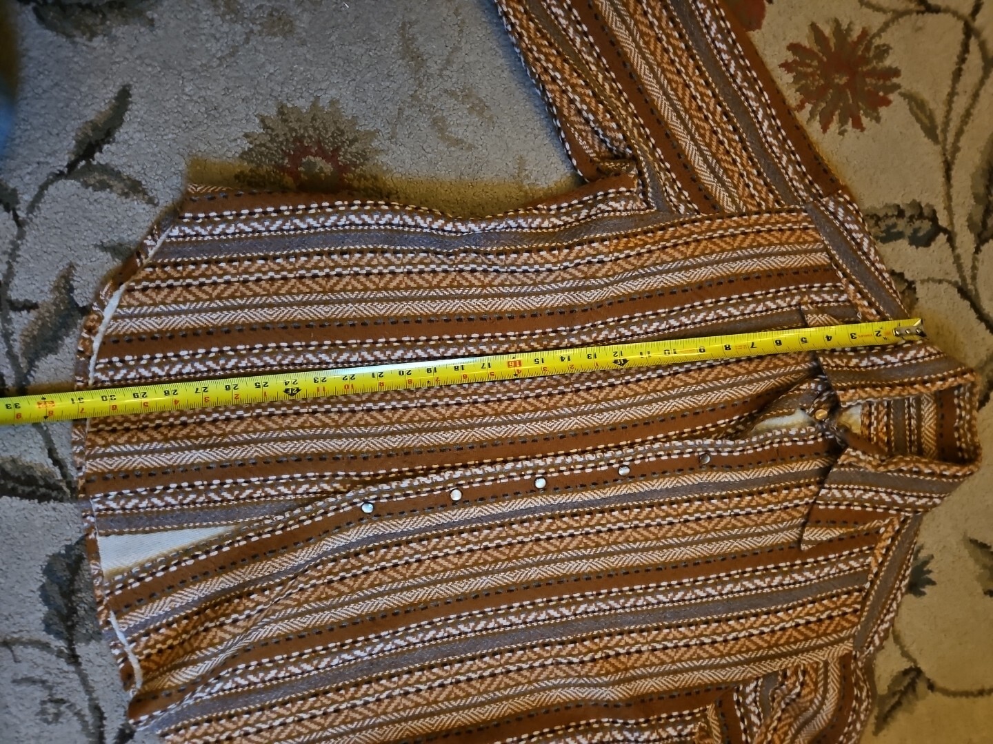 Striped multi- pattern knit shirt - image 4