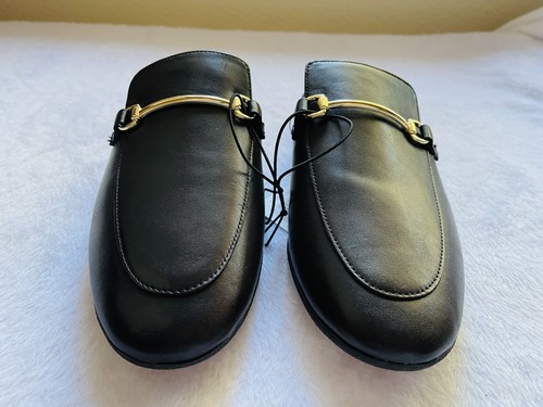 Steve Madden Galilea Leather Mule Size 8 Black Women’s Slides Flat Shoes Comfort - Picture 2 of 7