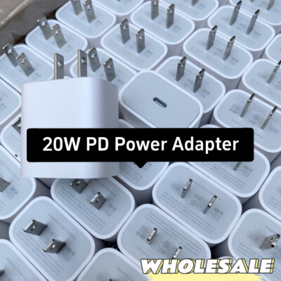 20W PD Fast Charger USB C Wall Charging Cube Cable For iPhone 15 14 13 12 11 Lot