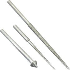 3 Diamond Coated Bead Reamers Jewelers Lapidary Hobby Craft Beading