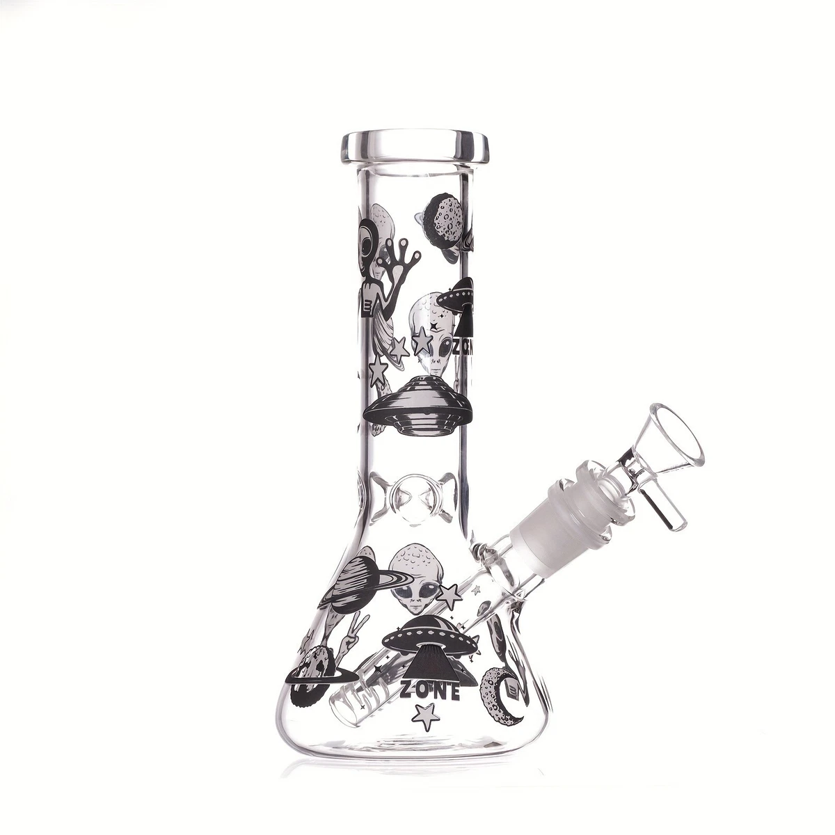 8inch Small Glass Bong Clear Glass Water Pipe Smoking Hookah Bongs with  14.5mm