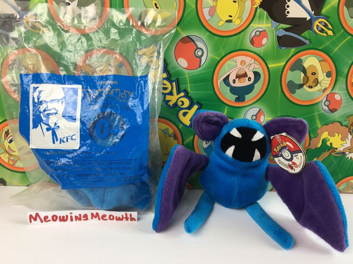 Pokemon Plush ZUBAT KFC Special Edition 1998 doll stuffed figure New in Bag  Toy