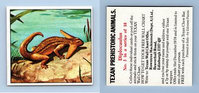 Diplocaulus #3 Texanische prähistorische Tiere 1978 Panini Aufkleber