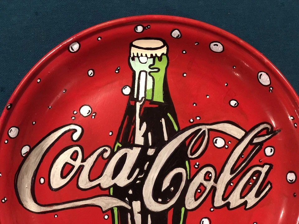 STEVE KAUFMAN ALL original Coca Cola painting drawing SIGNED COA Plate Coke - Image 2 of 4