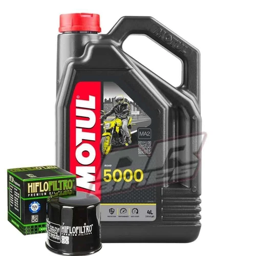 Yamaha YZF-R1 5PW 02 03 Motul 5000 10W40 and Oil Filter