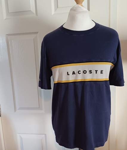 Lacoste Relaxed Fit Very Rare T-Shirt Size 4 /M/40" 100% Genuine