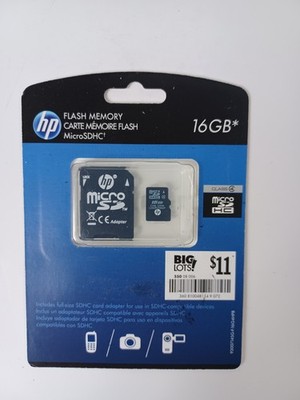 Hp Flash Memory 16GB Micro SDHC Class 4 - CG786A New Sealed Free Ship