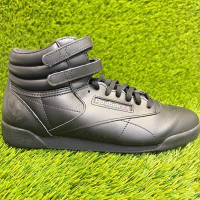 Reebok Freestyle High Boys Size 6Y Core Black Athletic Lifestyle Shoes Sneakers