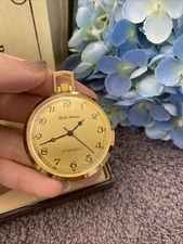 Vintage Belle Suisse Automatic Pocket Watch – Arnex, NIB w/ Box & Manual, Golden