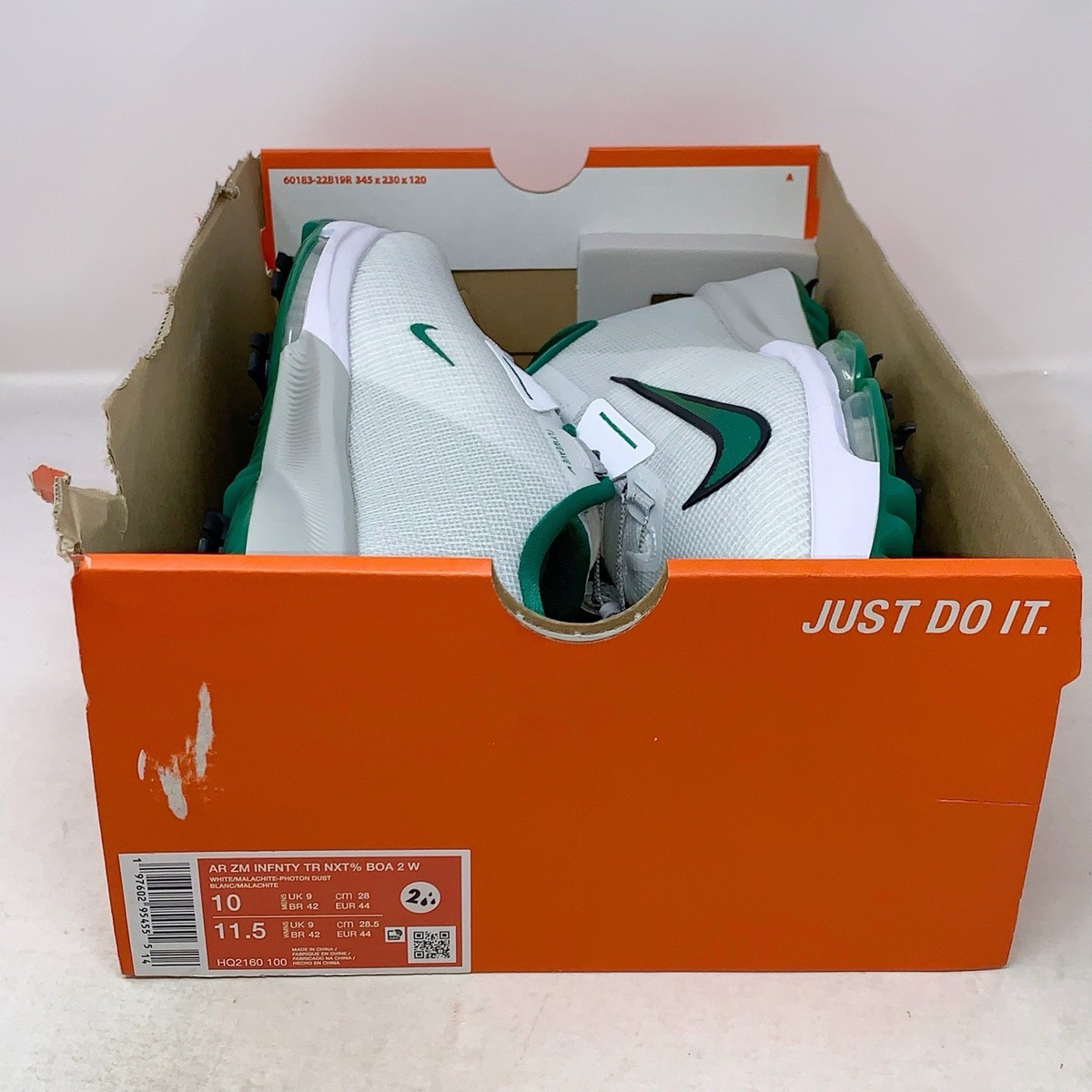 Size 10 - Nike Air Zoom Infinity Tour 2 Golf Wide Photon Dust