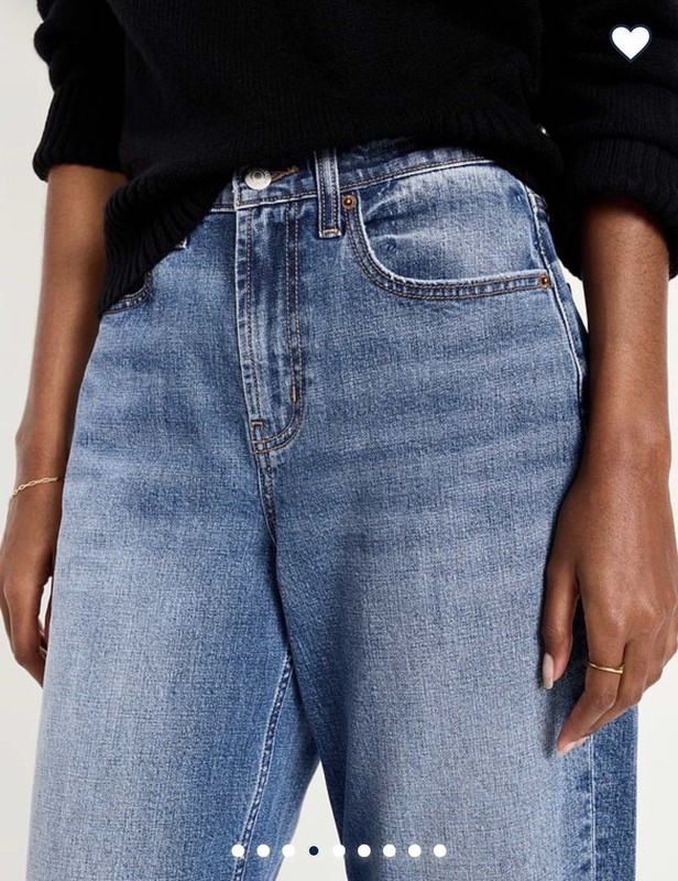 Old Navy Women’s High Rise Barrel Jeans Blue Medium Wash Denim Tall 8 Pockets