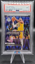 2024 Panini Mosaic Lebron James Give And Go Blue Seismic /149 PSA 9 #1 Lakers