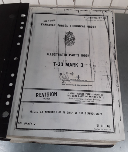 Libro de piezas ilustradas Canadair CT-133 Silver Star MK 3, C-12-150-000/MY-000