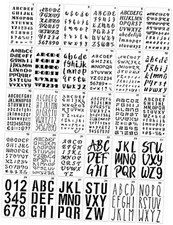 30 Pieces Letter Stencils for Painting 4 x 7 Inch Alphabet Reusable Plastic