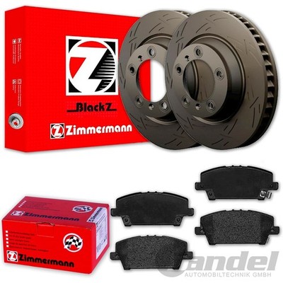 Zimmermann SPORT BREMSSCHEIBEN + BELÄGE VORNE passend für HONDA CIVIC 8 FN FK