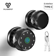 Viladepot Smart Fingerprint Door Lock Keypad APP Passcode USB C Electronic