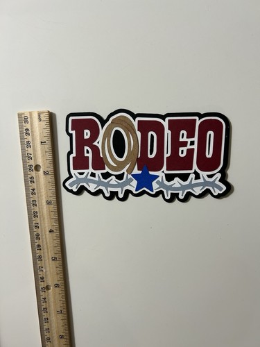 Rodeo album titolo fatto a mano carta fustellata cowboy cowgirl - Foto 3 di 3