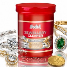 Swirl Liquid Jewellery Cleaner solution with Basket, Brush: Silver Gold Diamonds