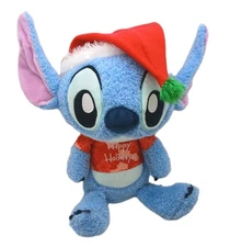 Kids Preferred Disney Baby Stitch Santa Hat Crinkle Ears Christmas 13" Plush Toy