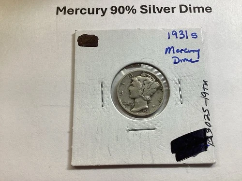 1931 S Mercury 90% Silver Dime San Francisco Mint Very Fine Condition 12302519tk