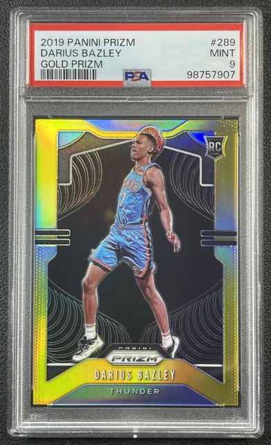 Darius Bazley PSA 9 2019-20 Panini Prizm #289 Rookie Gold Prizms 06/10 RC