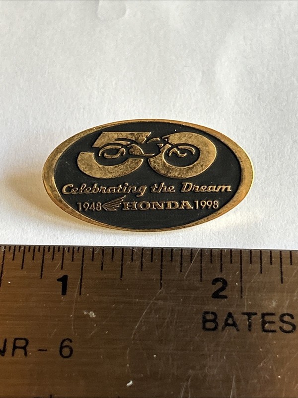 HONDA MOTORCYCLE 50th CELEBRATING THE DREAM Lapel/Hat Pin/Pinback 1948-1998 
