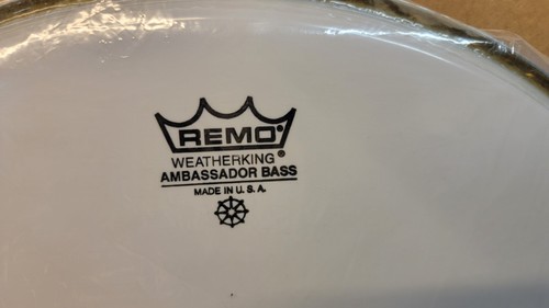 Remo WeatherKing Ambassador BASS 20 Inch White NOS Drum Head - Picture 2 of 2