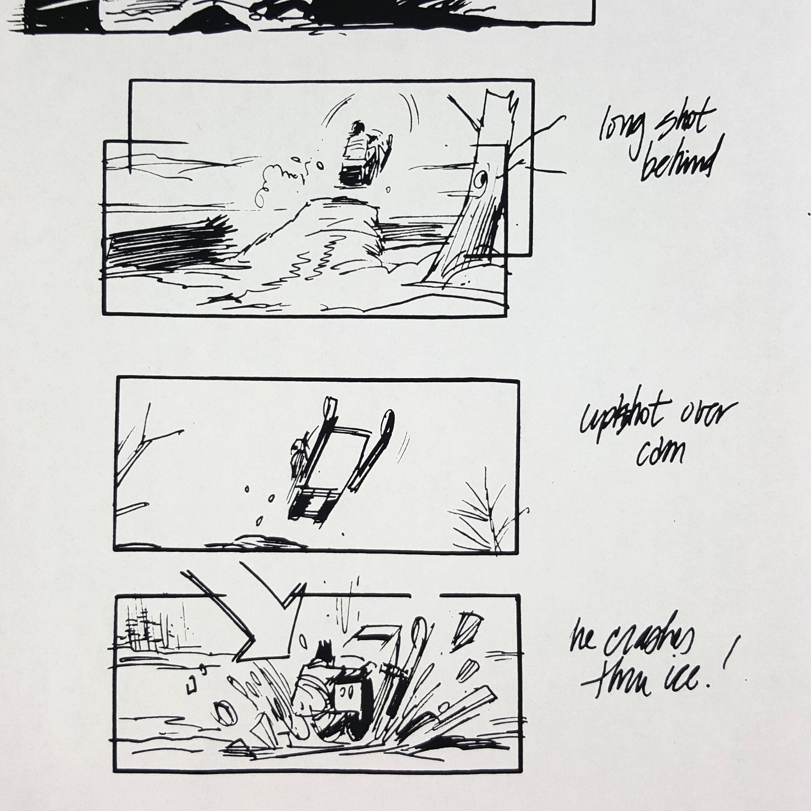 Image 5 of Die Hard 2 - Production Used Storyboard, Bruce Willis Snowmobile Chase, Prop 1B