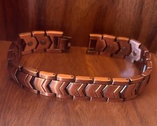 Antique Copper Magnetic Link Bracelet Arthritis Pain Relieve Magnetic Therapy