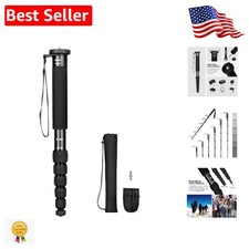 Telescopic 6-Section Monopod - 15" Foldable Stick for DSLR  Mirrorless Cameras