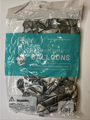 Ellie s Brand 50 Count Glazed black 12 inch latex Balloons