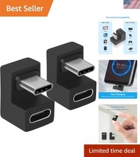 USB C 180 Degree Angled Adapter, U Shape USB C 3.1 Male to Female Type-C Angl...
