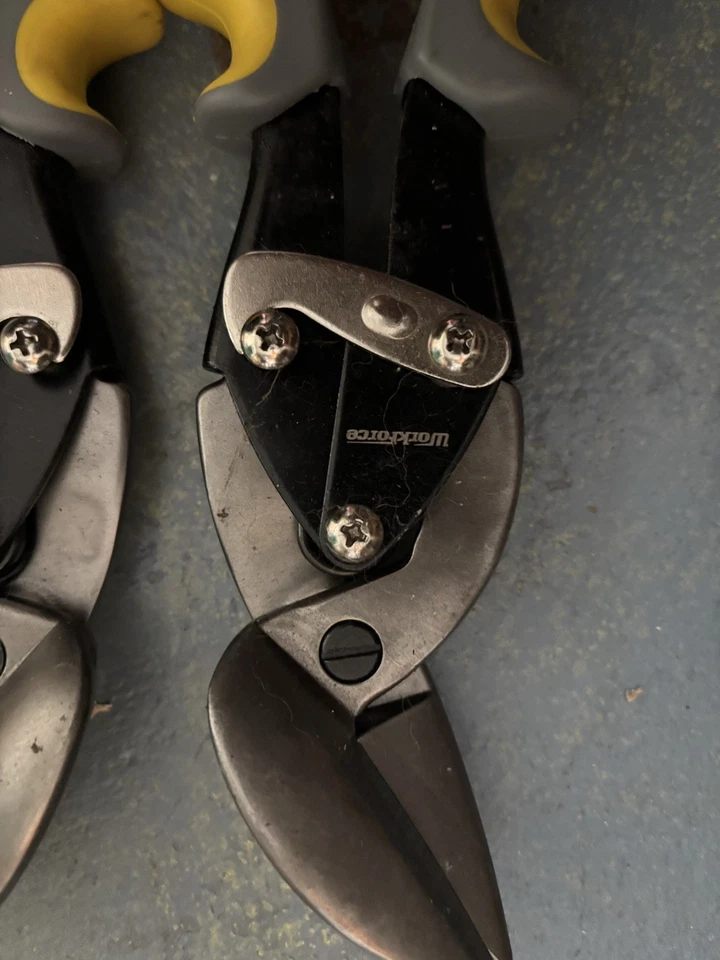 Workforce Pro 3pc Tin Snip Set metal shears very sharp and comfort rubber grip - Image 3 of 4