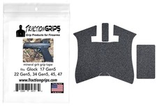 Tractiongrips mineral grit grip tape overlay for GEN5 Glock 17, 22, 34, 45, 47