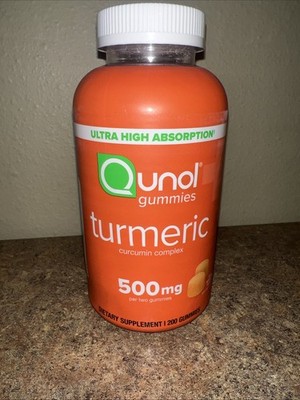 QUNOL Turmeric 500MG 200 Count Gummies Curcumin Complex (Sealed) EXP 04/27+